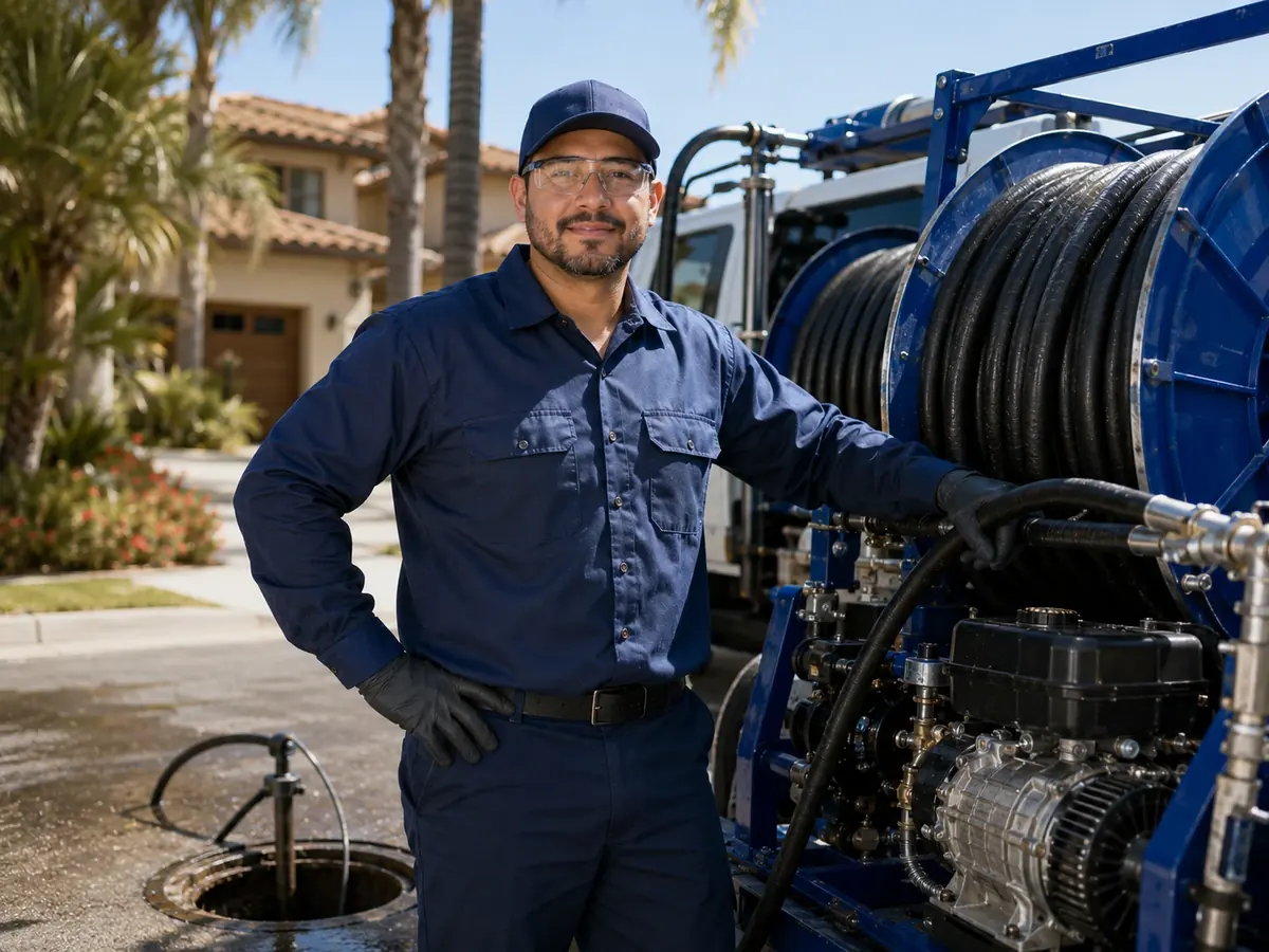 Hydro jet sewer cleaning in Alhambra