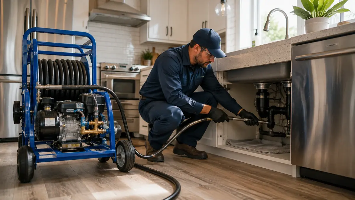 Kitchen Drain Hydro Jetting in Alhambra